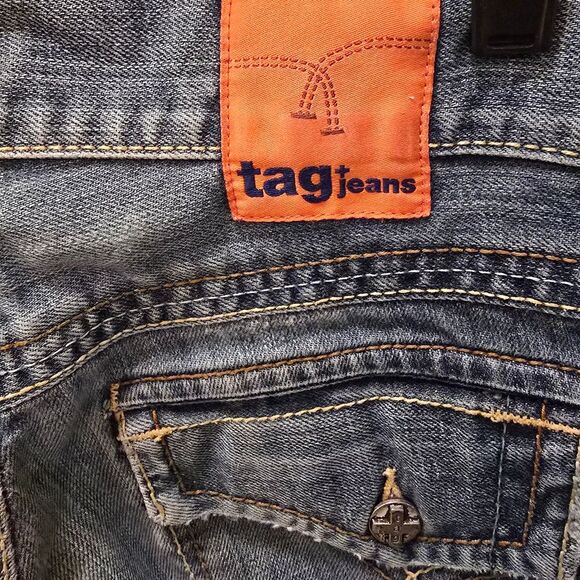 ❤️RARE TAG Denim Blue Jeans 29x32 - Picture 7 of 9